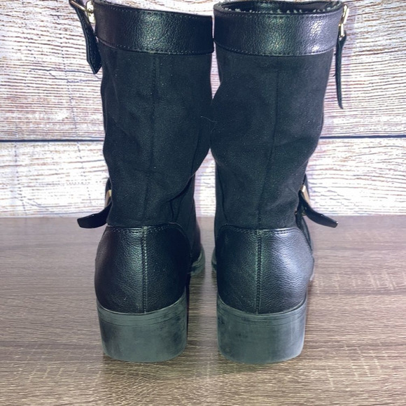Womens Charles by Charles David 6.5 Black Leather & Suede mid calf Boots - Picture 7 of 13